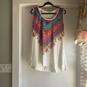 White Racer Back  Top